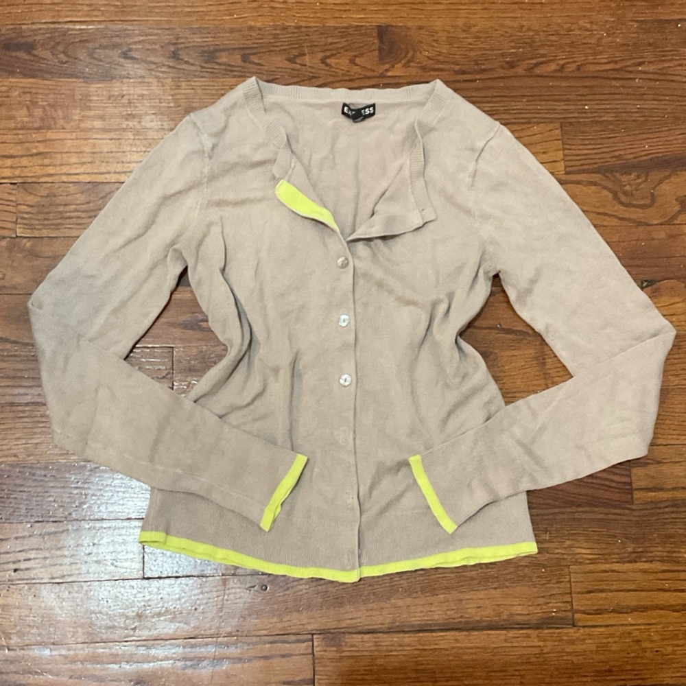 Express tan cardigan
